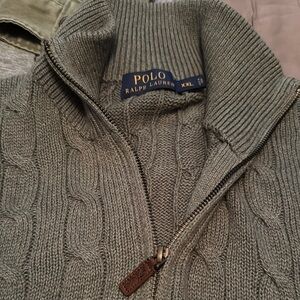 Polo by Ralph Lauren Green Zip Up Sweater. NEW, never worn.